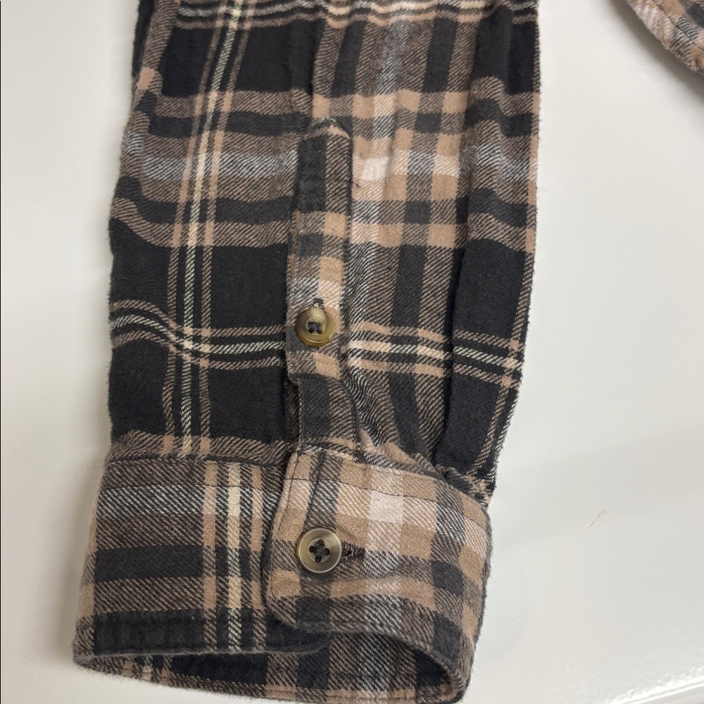 Sonoma Men's Black and Gray Plaid Casual Shirt Size L - Picture 5 of 5